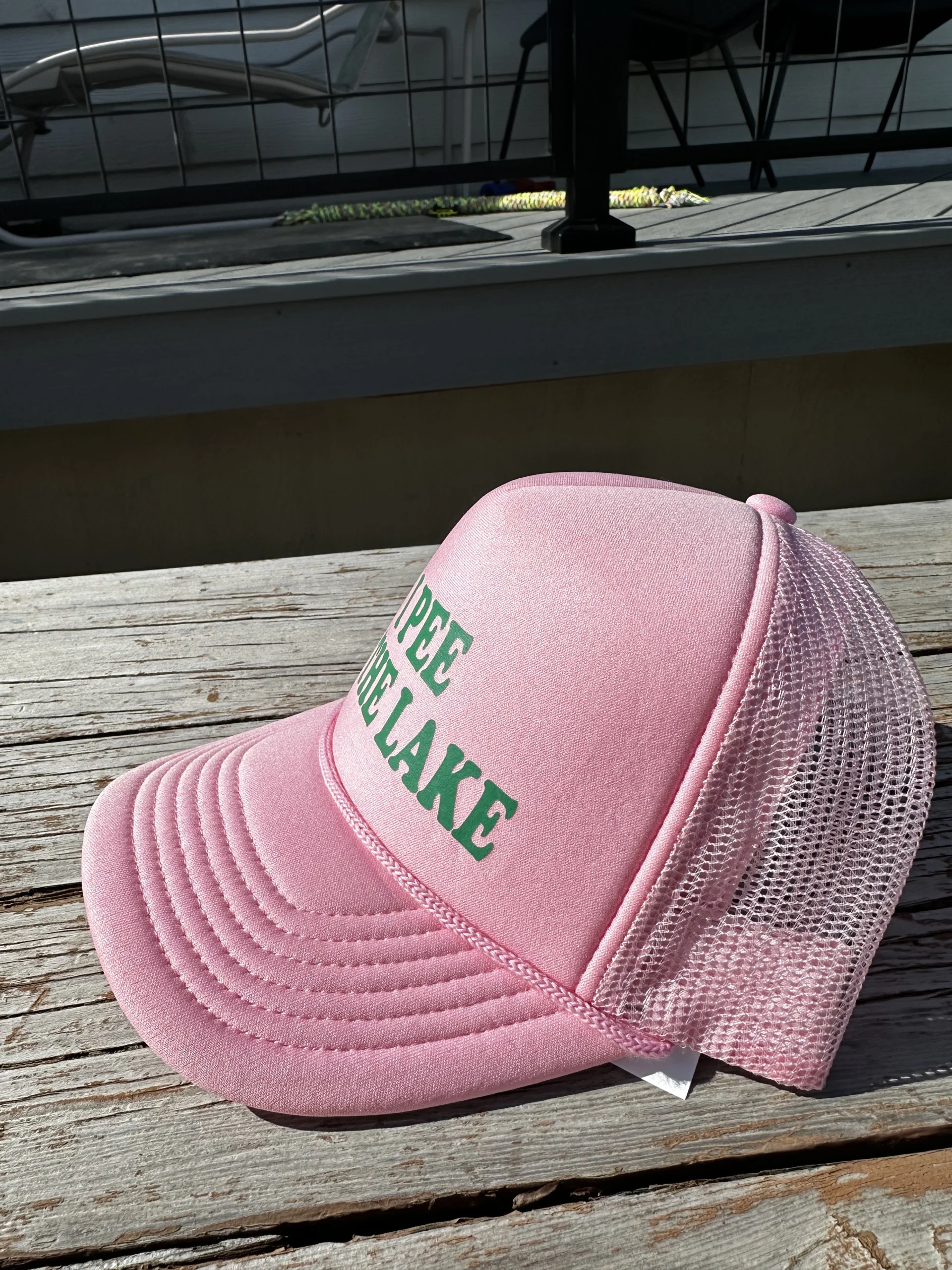 I pee in Lake Trucker Hat - Image 2